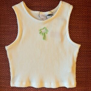 NWOT Zara Palm Tree Tank Top Girls sz 6 7